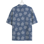 Maple Leaf Denim Jeans Pattern Print Rayon Hawaiian Shirt
