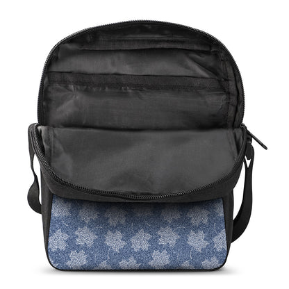 Maple Leaf Denim Jeans Pattern Print Rectangular Crossbody Bag