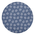 Maple Leaf Denim Jeans Pattern Print Round Blanket