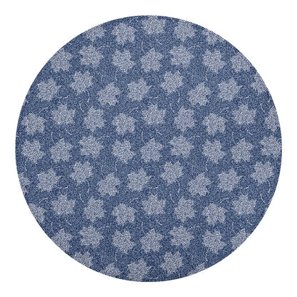 Maple Leaf Denim Jeans Pattern Print Round Blanket