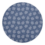 Maple Leaf Denim Jeans Pattern Print Round Blanket
