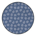 Maple Leaf Denim Jeans Pattern Print Round Floor Mat