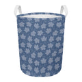 Maple Leaf Denim Jeans Pattern Print Round Laundry Basket