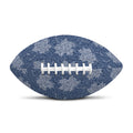 Maple Leaf Denim Jeans Pattern Print Rugby Ball
