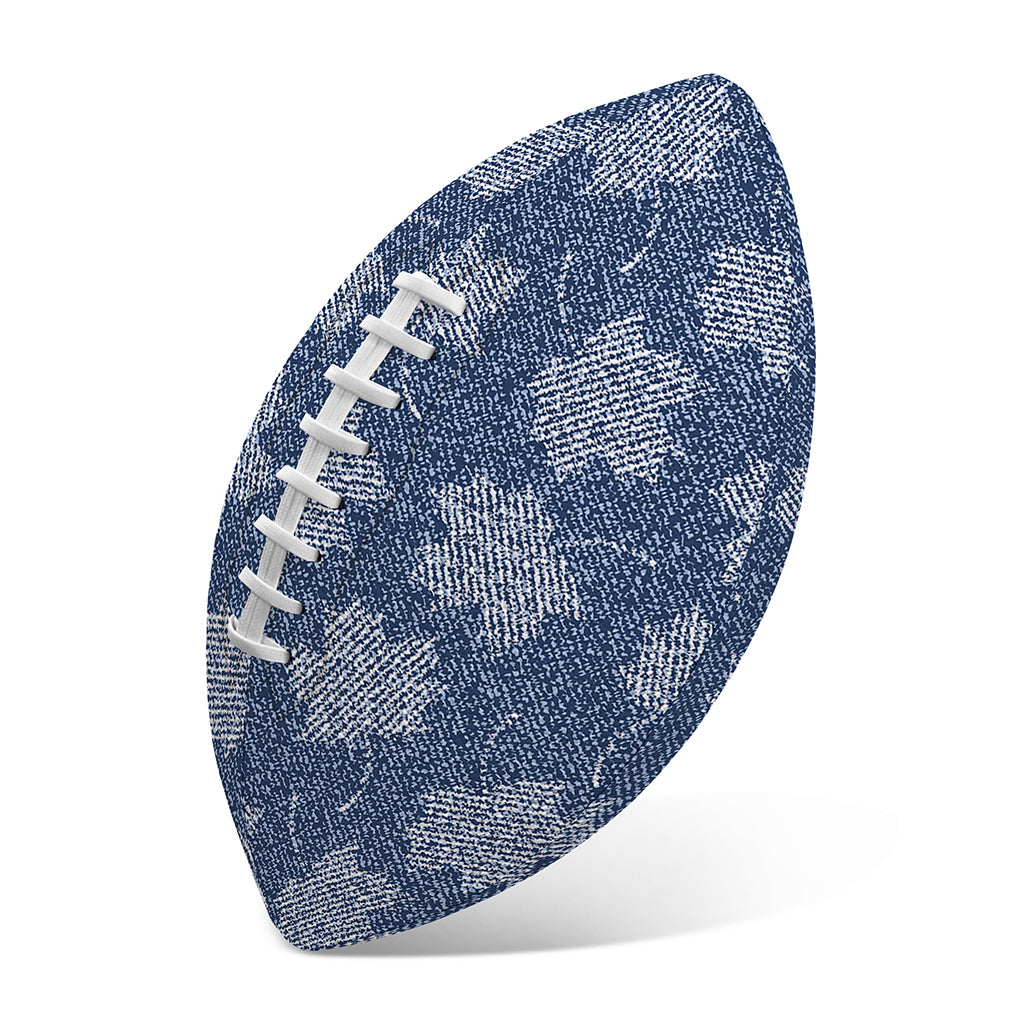 Maple Leaf Denim Jeans Pattern Print Rugby Ball
