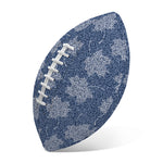 Maple Leaf Denim Jeans Pattern Print Rugby Ball