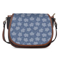 Maple Leaf Denim Jeans Pattern Print Saddle Bag