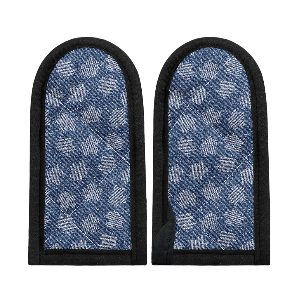 Maple Leaf Denim Jeans Pattern Print Skillet Handle Cover