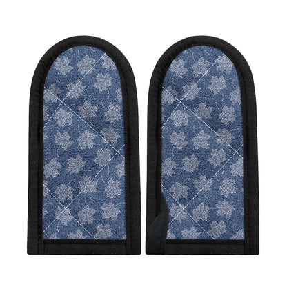 Maple Leaf Denim Jeans Pattern Print Skillet Handle Cover