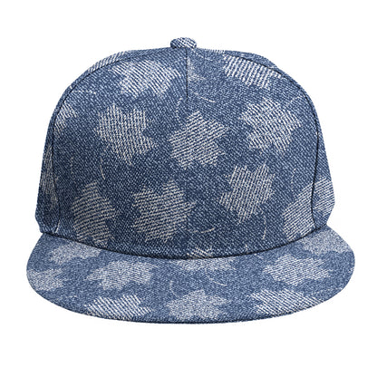 Maple Leaf Denim Jeans Pattern Print Snapback Cap