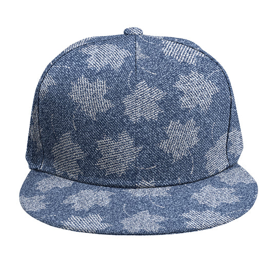 Maple Leaf Denim Jeans Pattern Print Snapback Cap