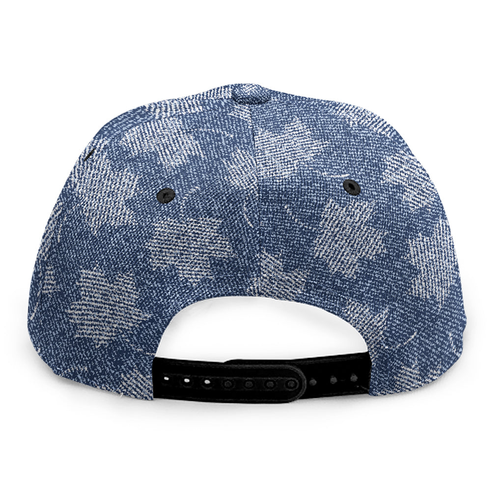 Maple Leaf Denim Jeans Pattern Print Snapback Cap