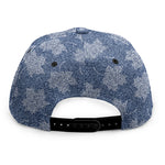 Maple Leaf Denim Jeans Pattern Print Snapback Cap