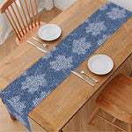 Maple Leaf Denim Jeans Pattern Print Table Runner