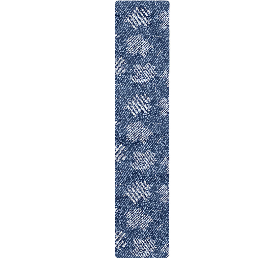 Maple Leaf Denim Jeans Pattern Print Table Runner