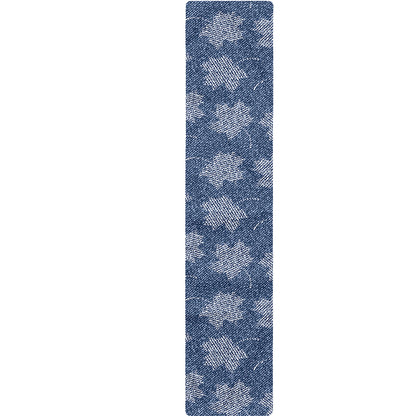 Maple Leaf Denim Jeans Pattern Print Table Runner
