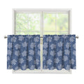 Maple Leaf Denim Jeans Pattern Print Tier Curtains