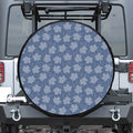 Maple Leaf Denim Jeans Pattern Print Tire Cover