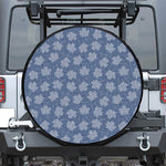 Maple Leaf Denim Jeans Pattern Print Tire Cover