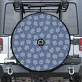 Maple Leaf Denim Jeans Pattern Print Tire Cover With Camera Hole