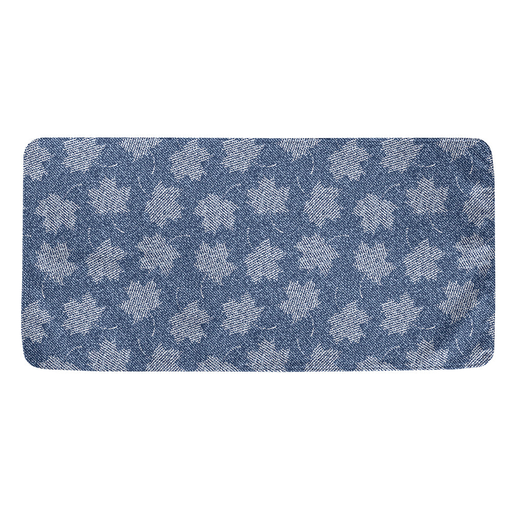 Maple Leaf Denim Jeans Pattern Print Towel
