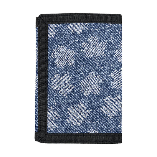 Maple Leaf Denim Jeans Pattern Print Trifold Wallet