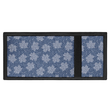 Maple Leaf Denim Jeans Pattern Print Trifold Wallet