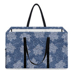 Maple Leaf Denim Jeans Pattern Print Utility Tote Bag