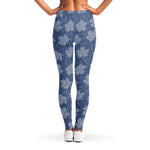 Maple Leaf Denim Jeans Pattern Print Women's Leggings