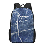 Marble Denim Jeans Pattern Print 17 Inch Backpack