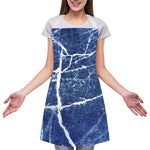 Marble Denim Jeans Pattern Print Adjustable Apron