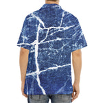 Marble Denim Jeans Pattern Print Aloha Shirt