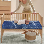 Marble Denim Jeans Pattern Print Baby Crib Sheet