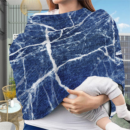 Marble Denim Jeans Pattern Print Baby Seat Cover