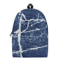 Marble Denim Jeans Pattern Print School Backpack