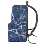 Marble Denim Jeans Pattern Print Backpack