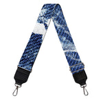 Marble Denim Jeans Pattern Print Bag Strap