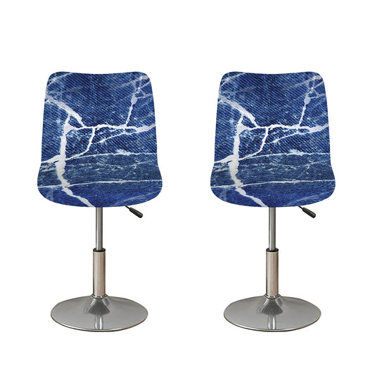 Marble Denim Jeans Pattern Print Bar Stool Covers