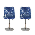 Marble Denim Jeans Pattern Print Bar Stool Covers