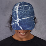 Marble Denim Jeans Pattern Print Baseball Cap