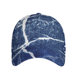 Marble Denim Jeans Pattern Print Baseball Cap