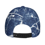 Marble Denim Jeans Pattern Print Baseball Cap