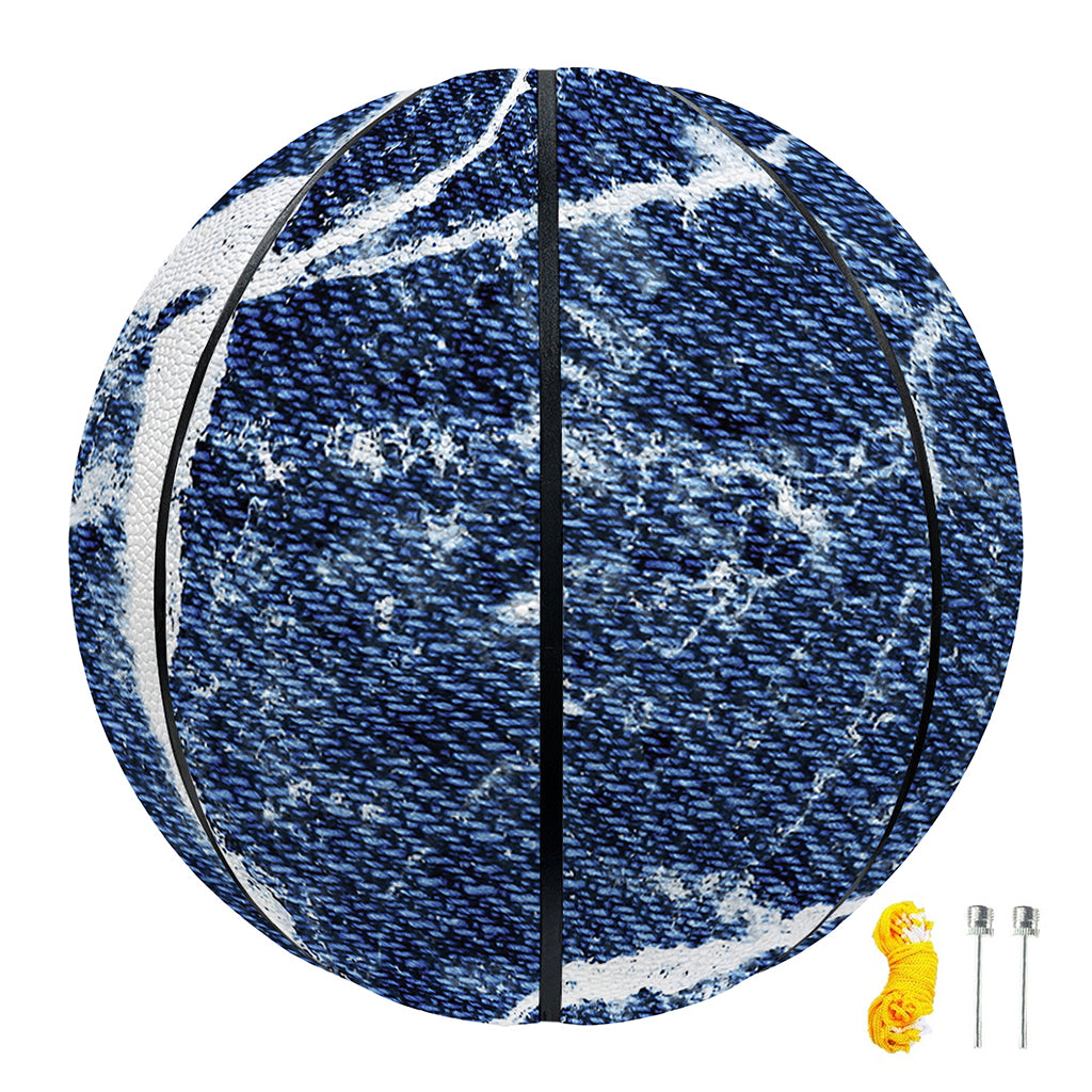 Marble Denim Jeans Pattern Print Basketball