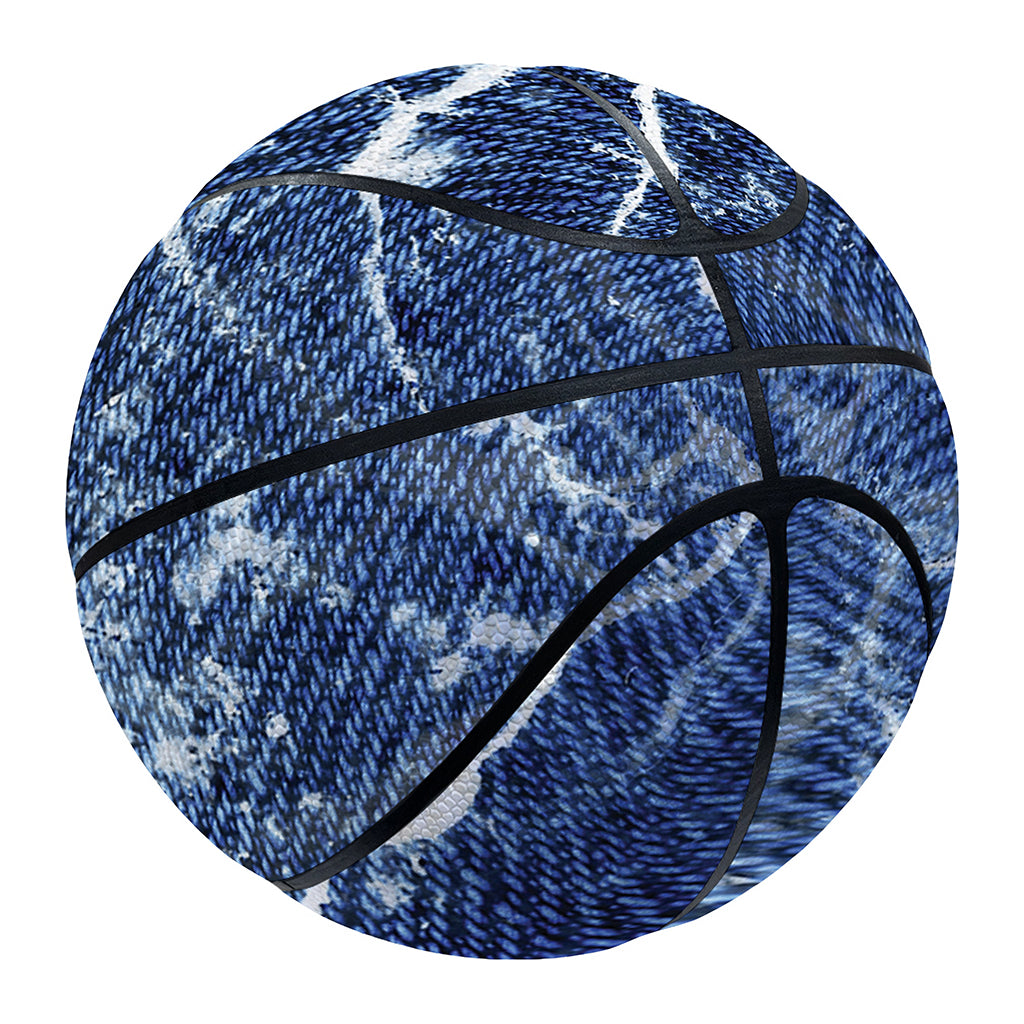 Marble Denim Jeans Pattern Print Basketball