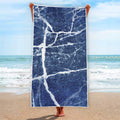 Marble Denim Jeans Pattern Print Beach Towel