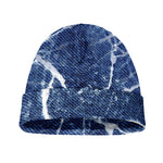 Marble Denim Jeans Pattern Print Beanie