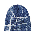 Marble Denim Jeans Pattern Print Beanie