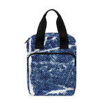 Marble Denim Jeans Pattern Print Bible Tote Bag