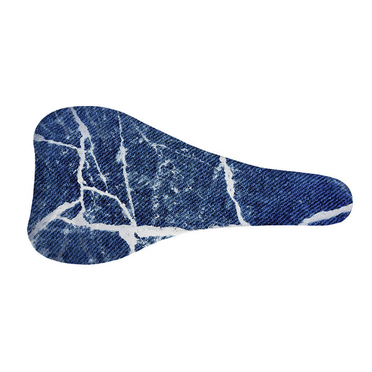 Marble Denim Jeans Pattern Print Bicycle Seat Cover