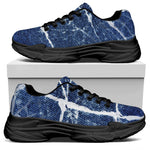 Marble Denim Jeans Pattern Print Black Chunky Shoes